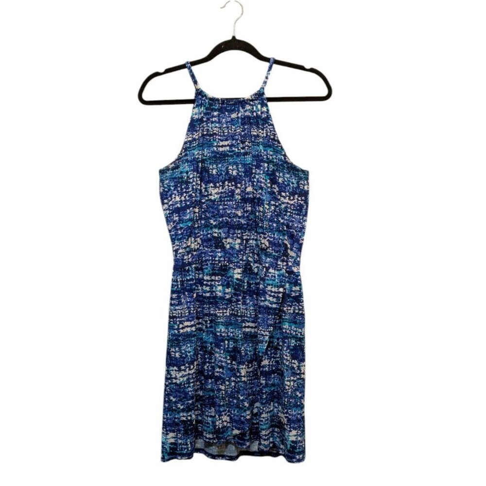 Cynthia Rowley‎ Halter Neck Mini Wrap Dress Med Blue